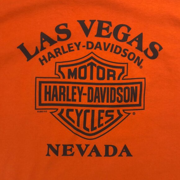 Harley Davidson Men's Vintage Las Vegas T-Shirt Size Large Motor Cycles Tee 2002 - Picture 8 of 8